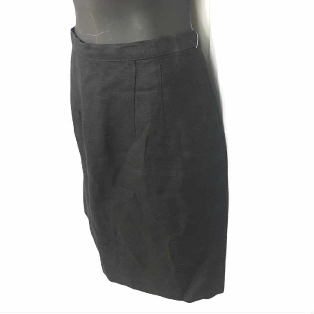 Jennifer Moore black Linen mini skirt 8 - Picture 3 of 9